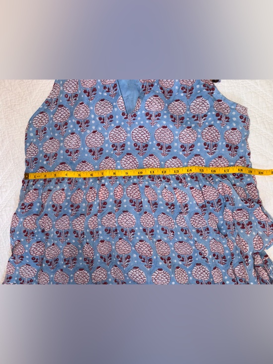 NEW Oliphant Sleeveless Tiered Short Dress, Kerala blue/pink Sz: Medium - Picture 6 of 8